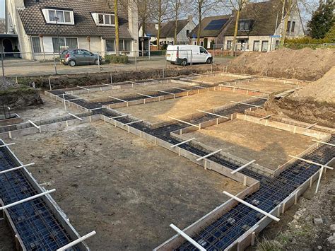 fundering afmaken gewapend beton.